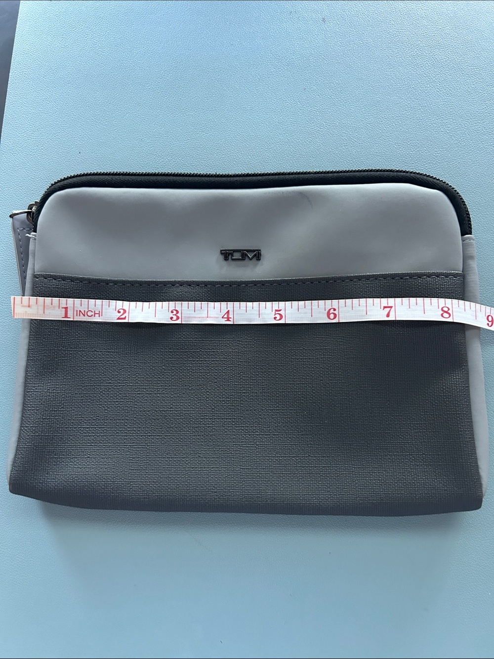 Tumi Gray Two-Tone Travel Pouch